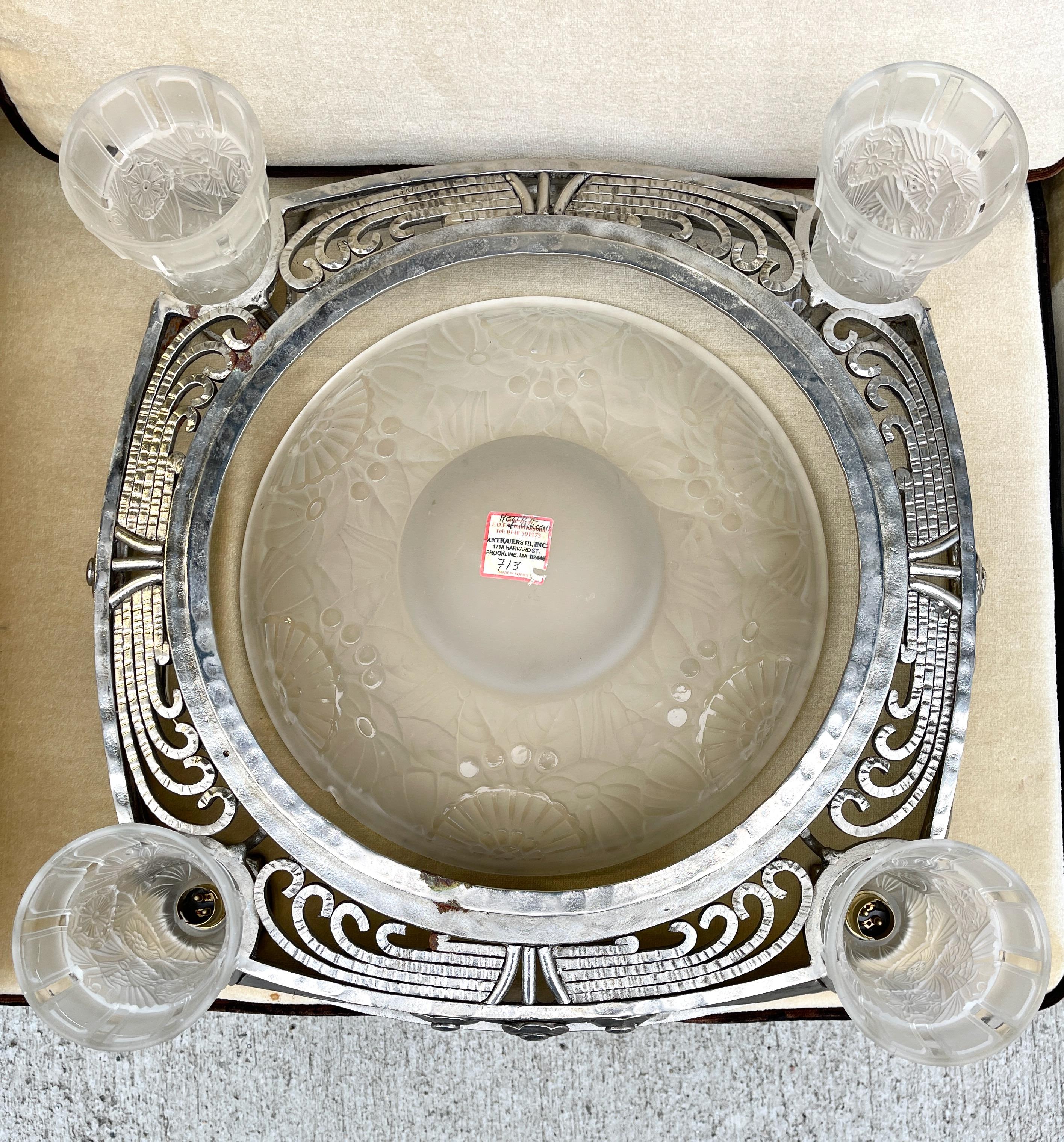 Hettier & Vincent Französischer Art Deco Kronleuchter im Angebot 5