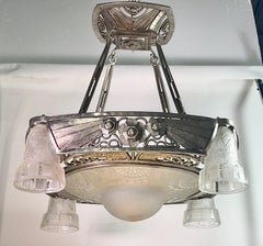 Hettier & Vincent French Art Deco Chandelier