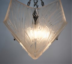 Hettier-Vincent French Art Deco Pendant Chandelier