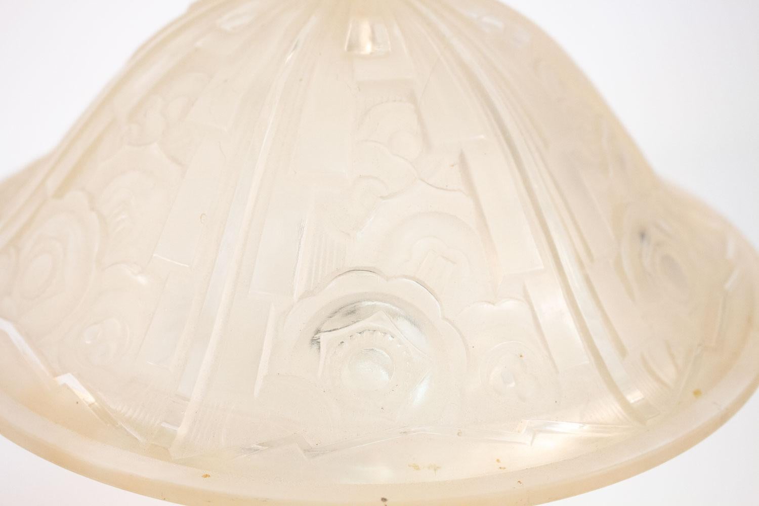 Mid-20th Century Hettier Vincent Pair of Glass Table Lamps For Sale