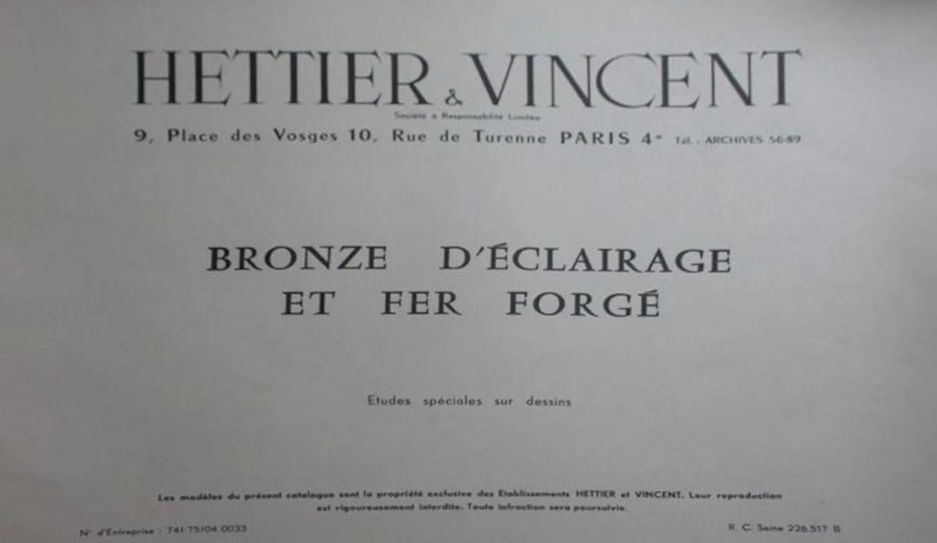 Hettier-Vincent Rara lámpara de noche / sobremesa Art Déco, 1920 en venta 4