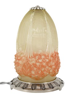 Hettier-Vincent Rare Art Deco Night / Table Lamp, 1920