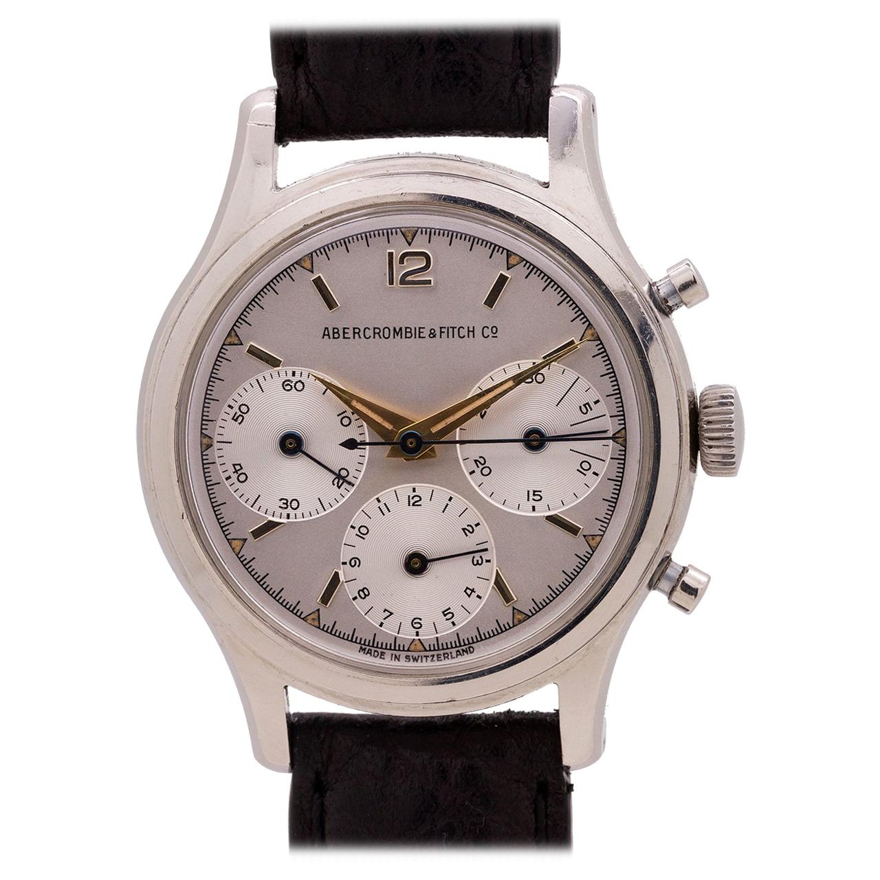 Heuer Abercrombie & Fitch Ref. 2444 Chronograph circa, Early 1960s For Sale