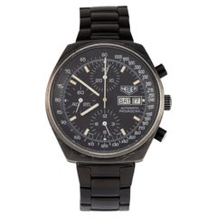 Retro Heuer Automatic Pasadena Chronograph with Day/Date Function & Black Dial 750.501
