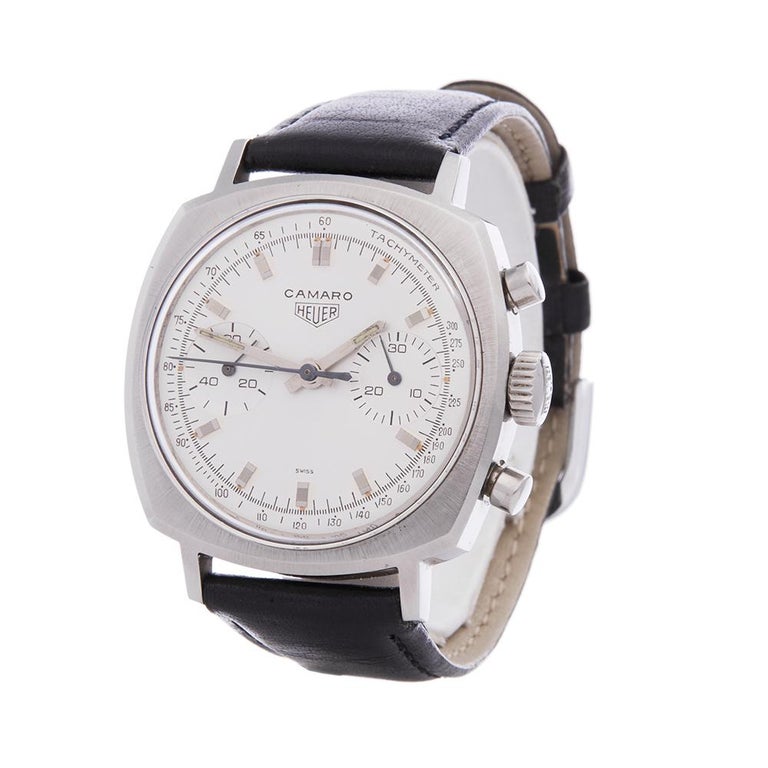 Heuer Camaro Stainless Steel 7743 at 1stDibs heuer camaro 7743