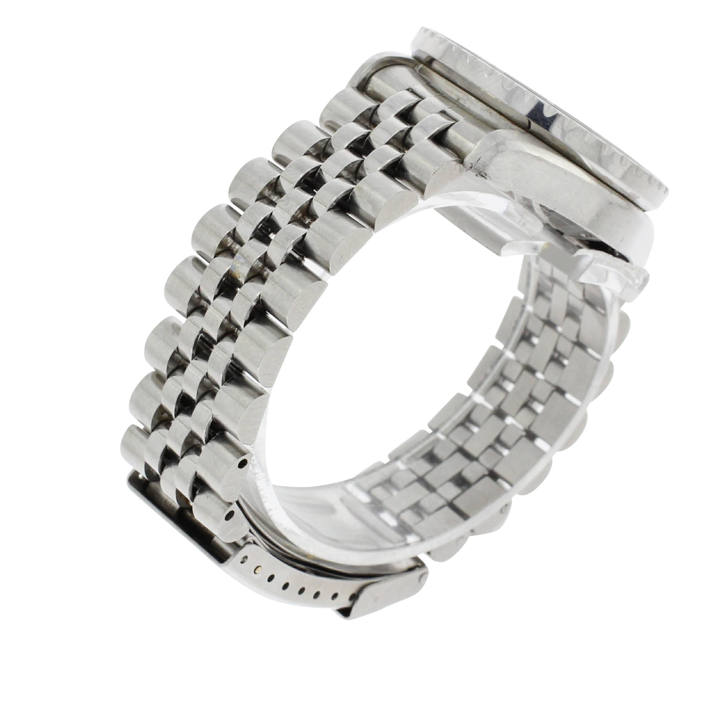 Women's or Men's Heuer Carrera Divers 980.015 Mid Size Wristwatch Steel For Sale