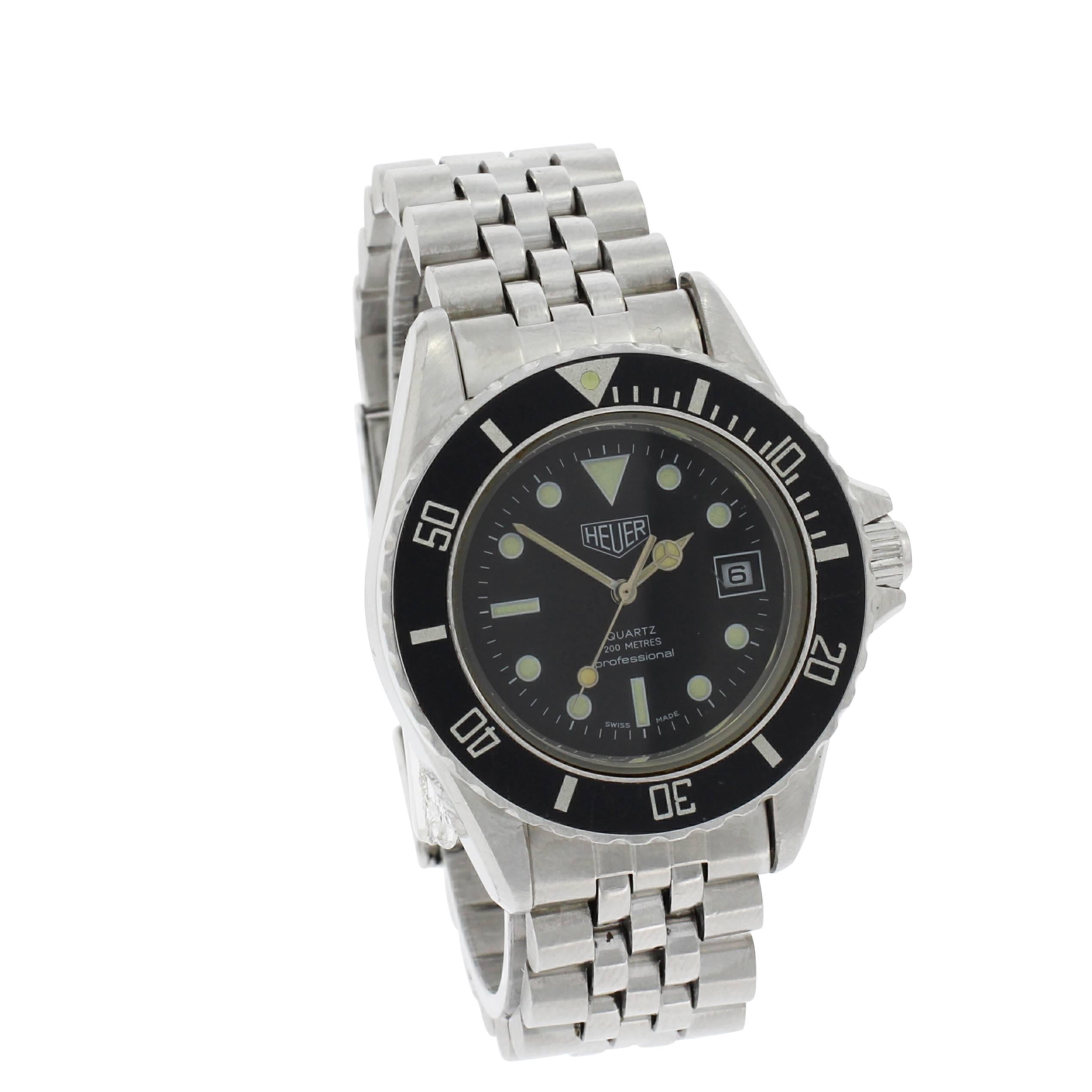 Heuer Carrera Divers 980.015 Mid Size Wristwatch Steel