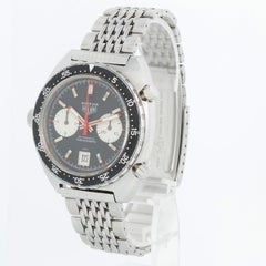 Montre Heuer Autavia Derek Bell en acier inoxydable pour hommes ref 1163 MH  Vintage 1970