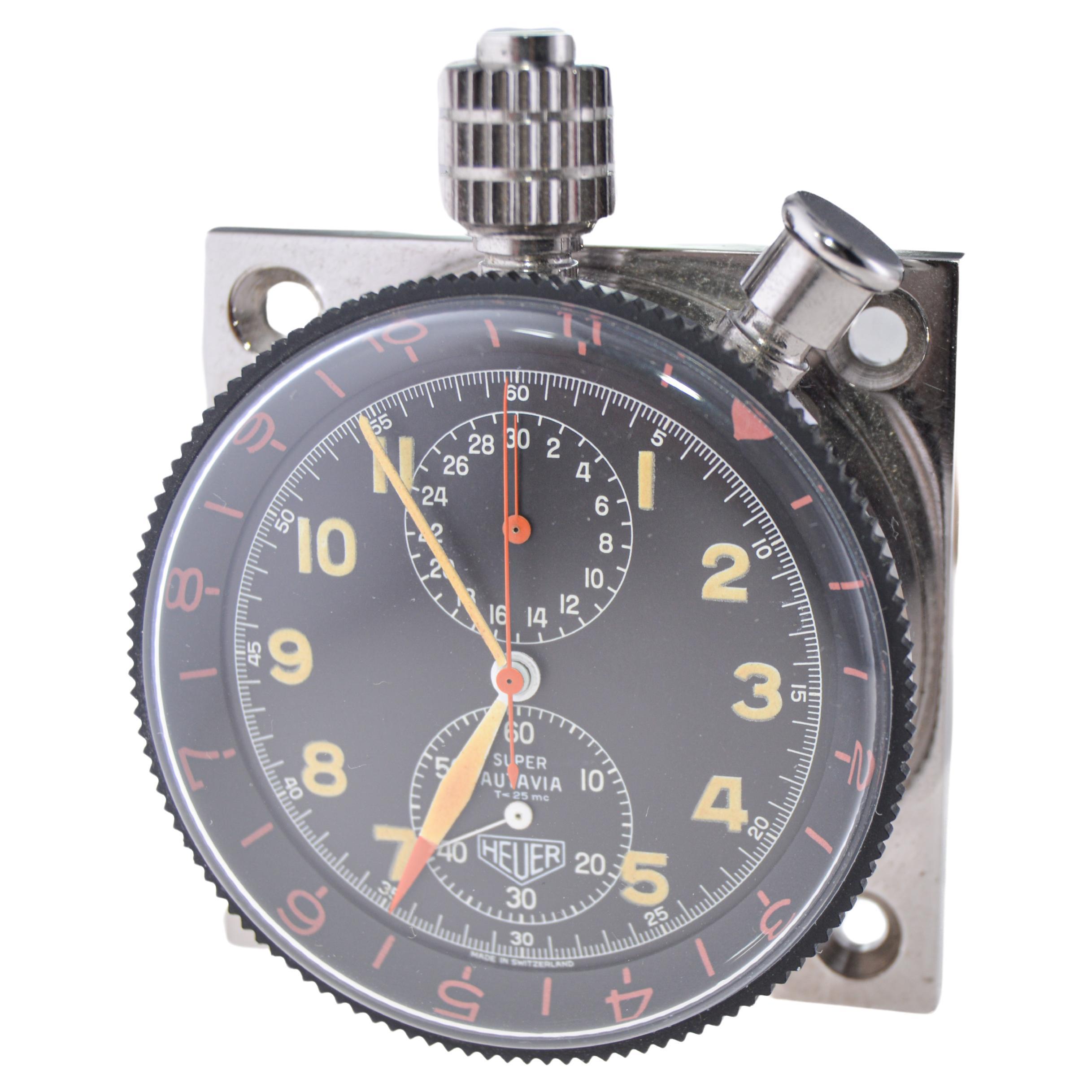 Heuer Racing Clock in New Old Stock Condition  For Sale 1