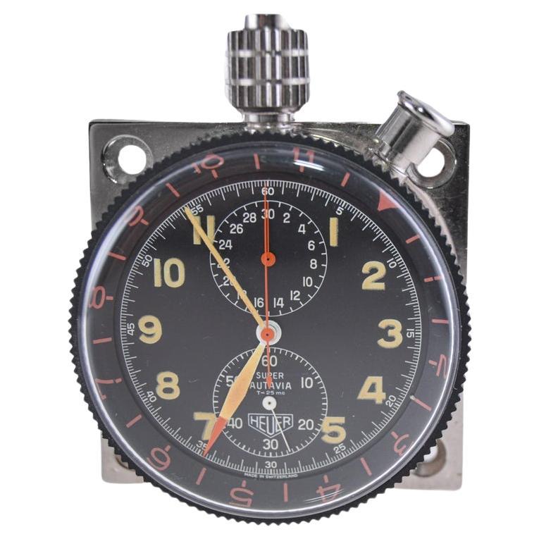 Heuer Racing Clock in New Old Stock Condition  For Sale