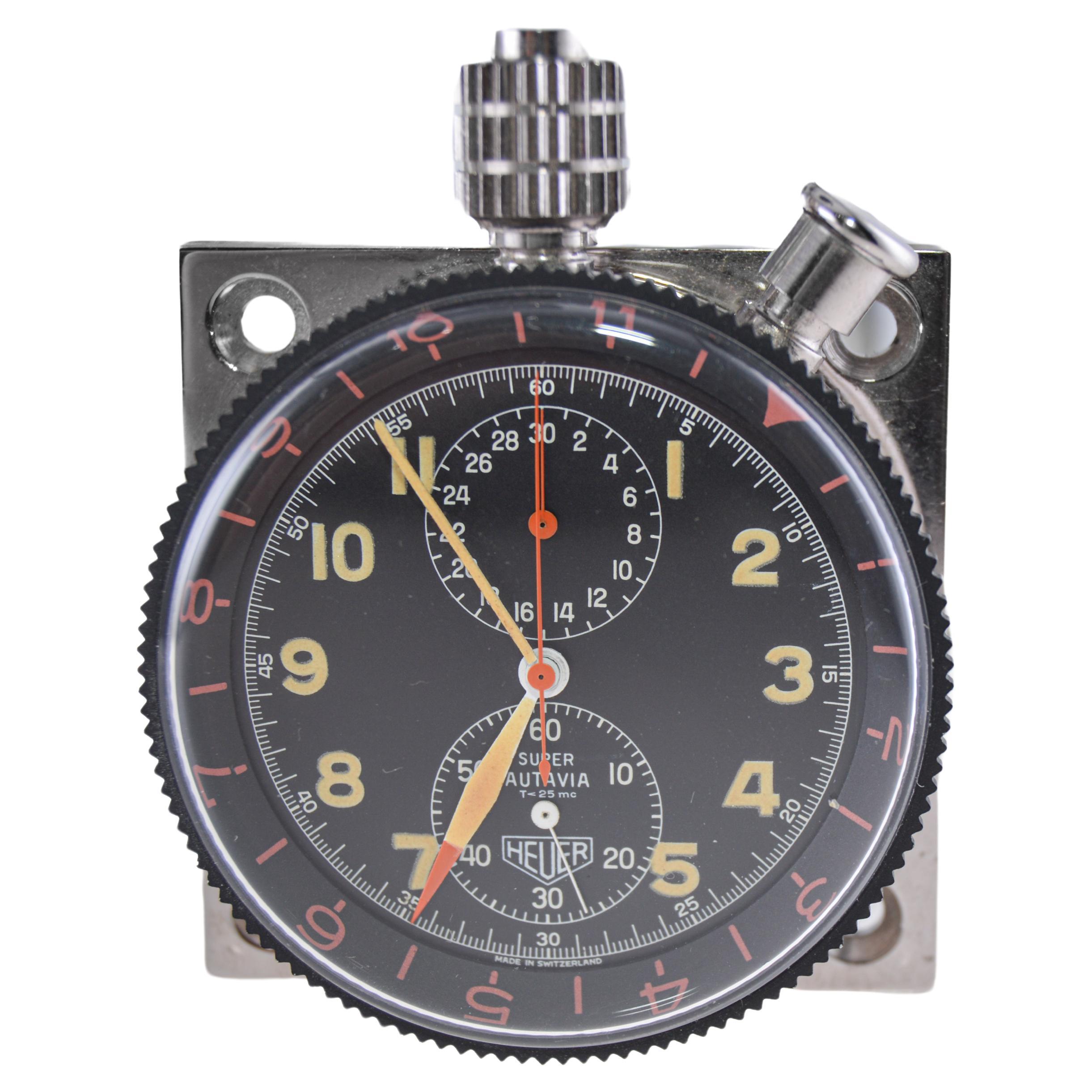 Heuer Racing Clock in New Old Stock Condition  For Sale
