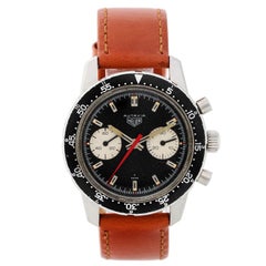 Heuer Acier inoxydable Montre-bracelet manuelle Autavia Chronographe Vintage Ref CAL 7733