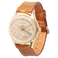 Heuer Triple Date 1806 Unisex-Uhr in 10kt Gold gefüllt