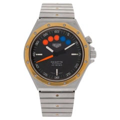 Heuer Vintage 18k yellow gold & staineless steel 38mm auto watch