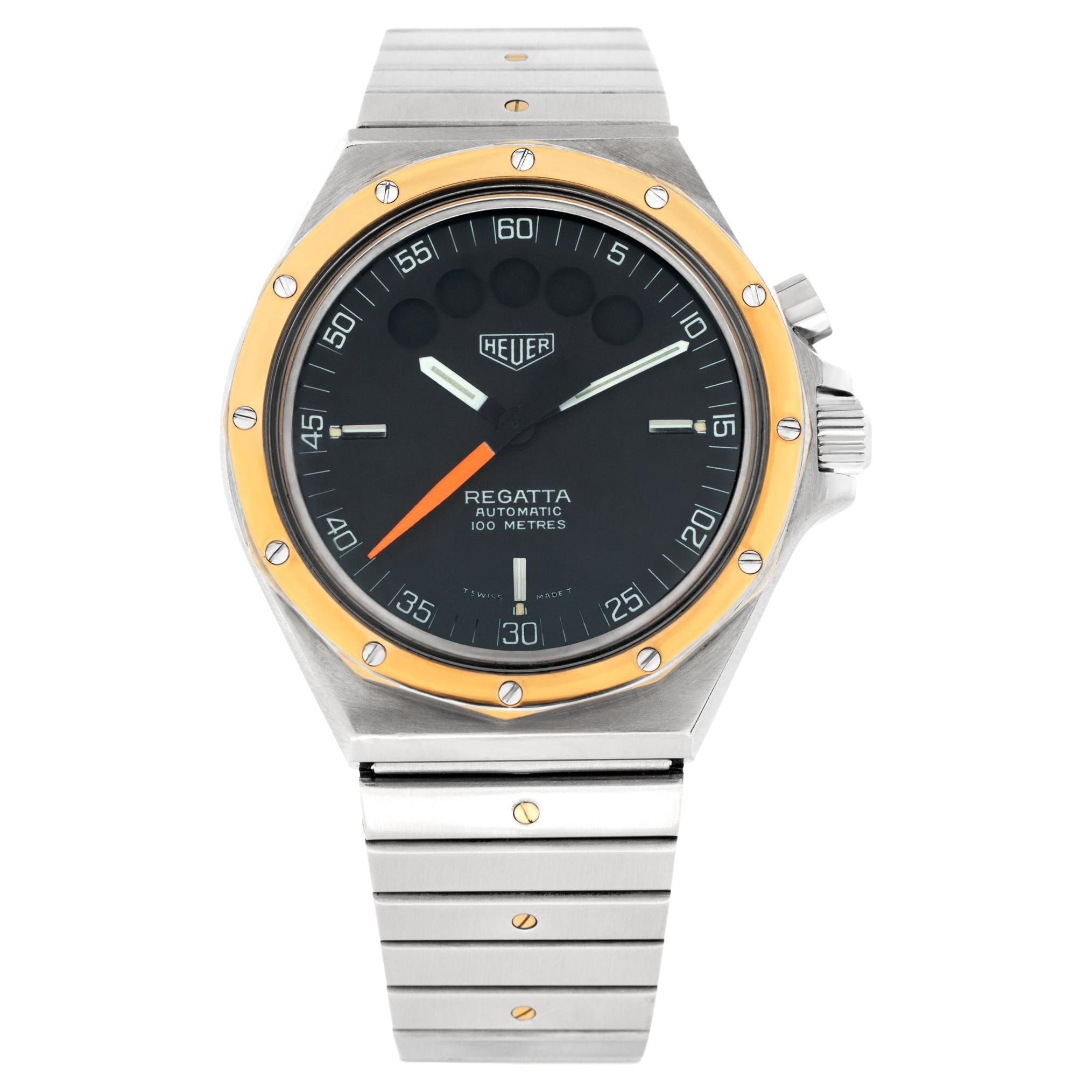 Heuer Vintage "Regatta" Stainless Steel Wristwatch Ref 134.505 For Sale