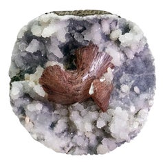 Heulandite su matrice di calcedonio Sawda, Maharashtra, India
