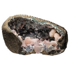 Heulandite su calcedonio con stilbite da Sawda, Maharashtra, India
