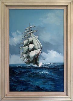 Listed Artist Hewett JACKSON 1914-2007, seascape Original oil painting on canvas
