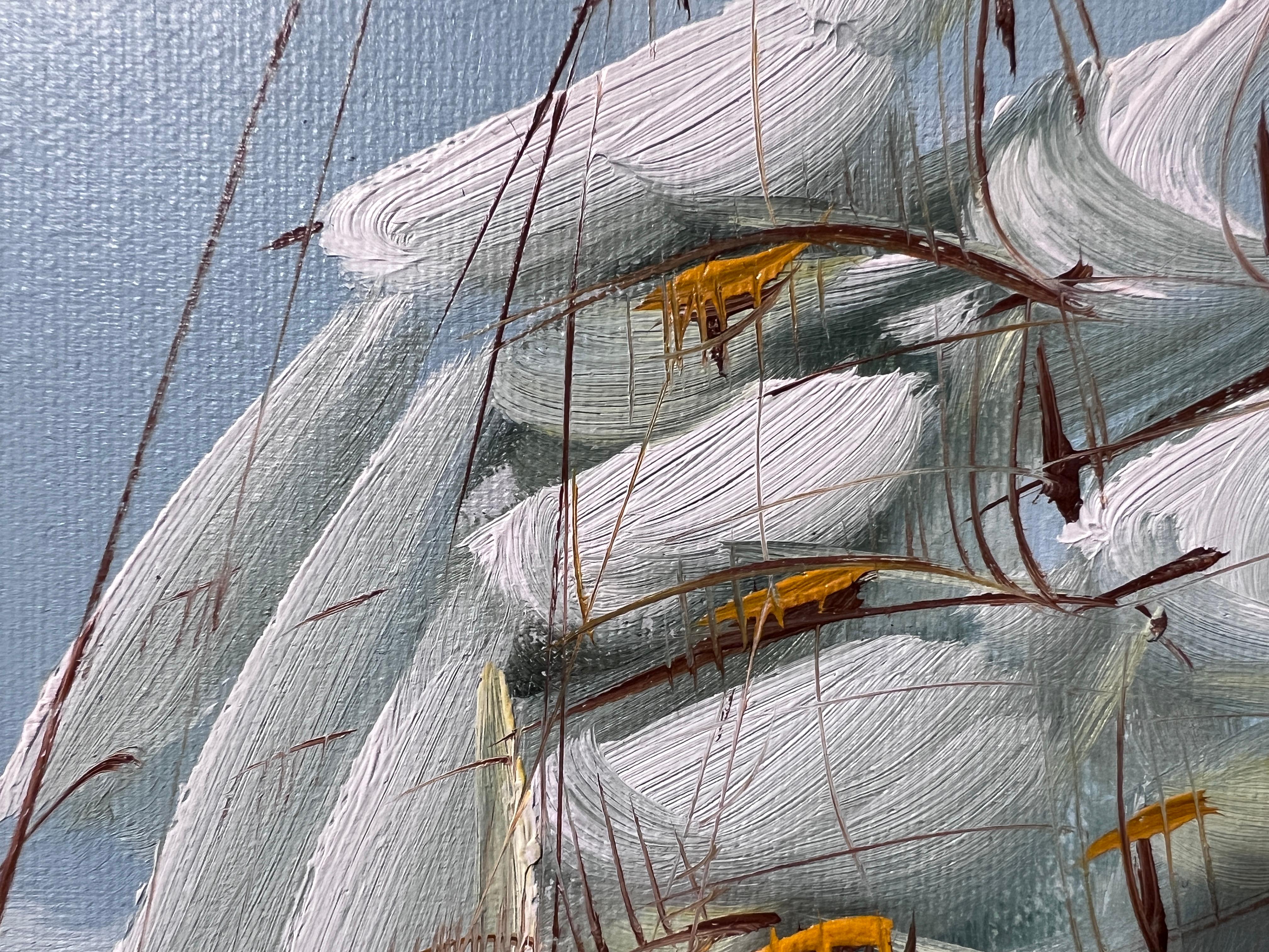 Listed Artist Hewett JACKSON 1914-2007, seascape Original oil painting on canvas For Sale 6