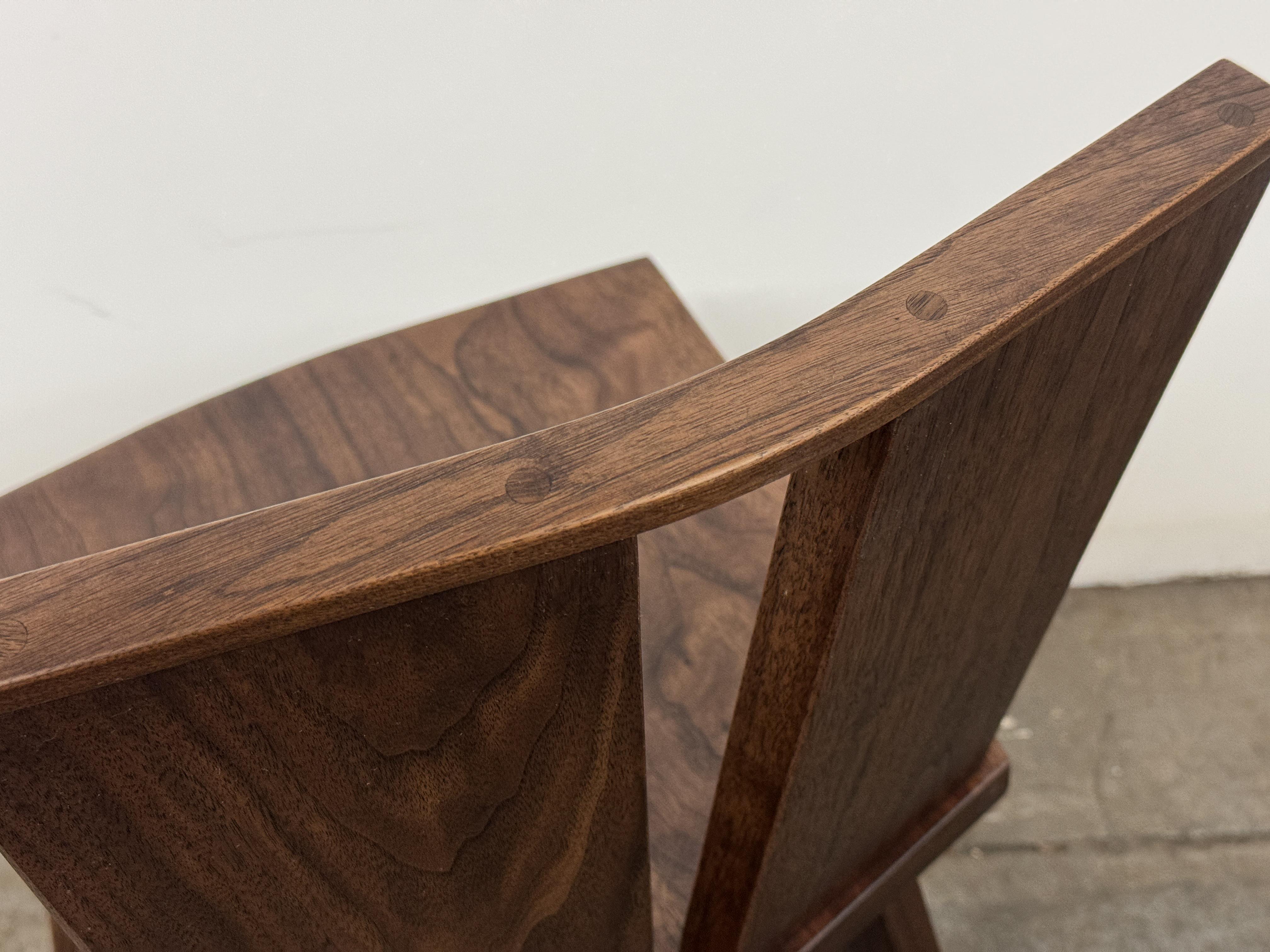 HEWN Modern Dining Chair, Sculptural Slab Side Chair, Accent Chair, Vanity Chair For Sale 5