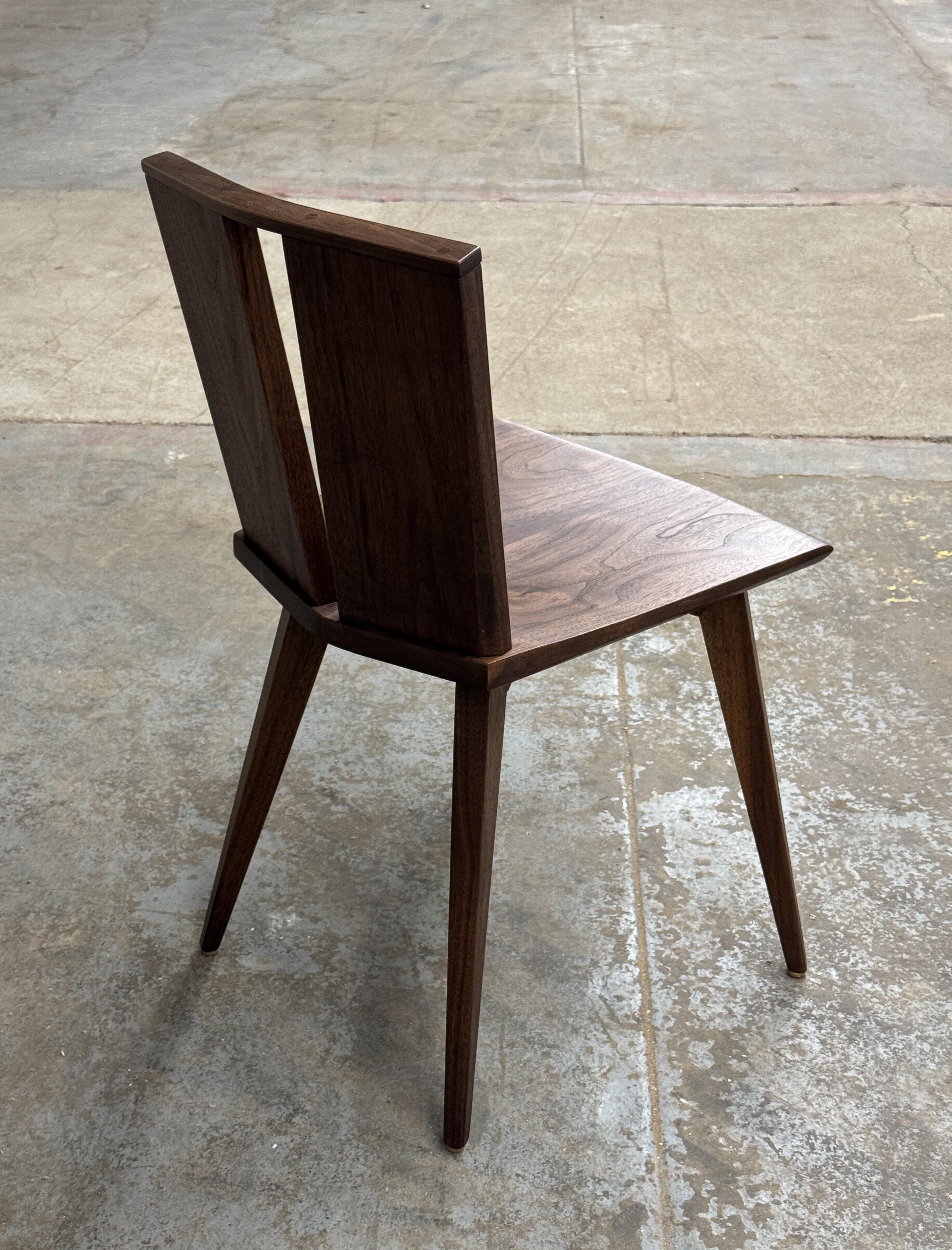 American HEWN Modern Dining Chair, Sculptural Slab Side Chair, Accent Chair, Vanity Chair For Sale