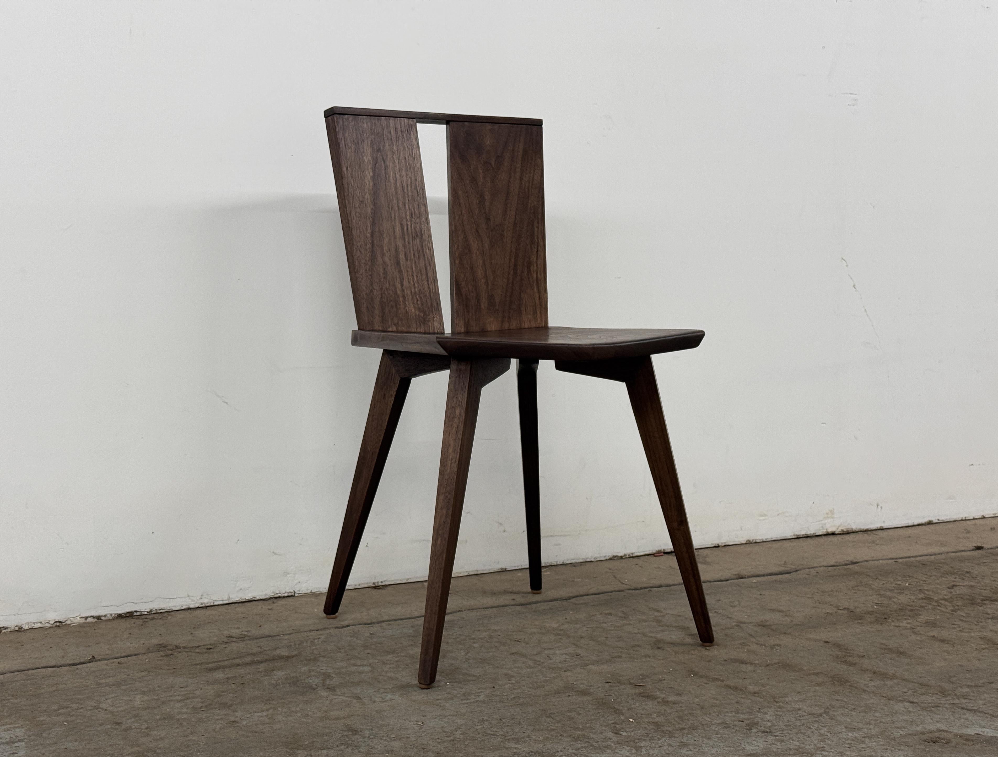 Contemporary HEWN Modern Dining Chair, Sculptural Slab Side Chair, Accent Chair, Vanity Chair For Sale