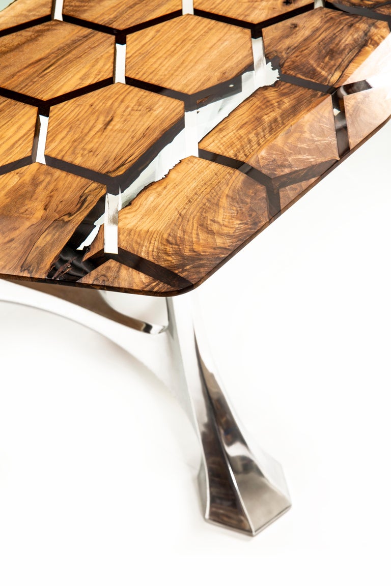 Hex 240 Epoxy Resin Dining Table For Sale at 1stdibs