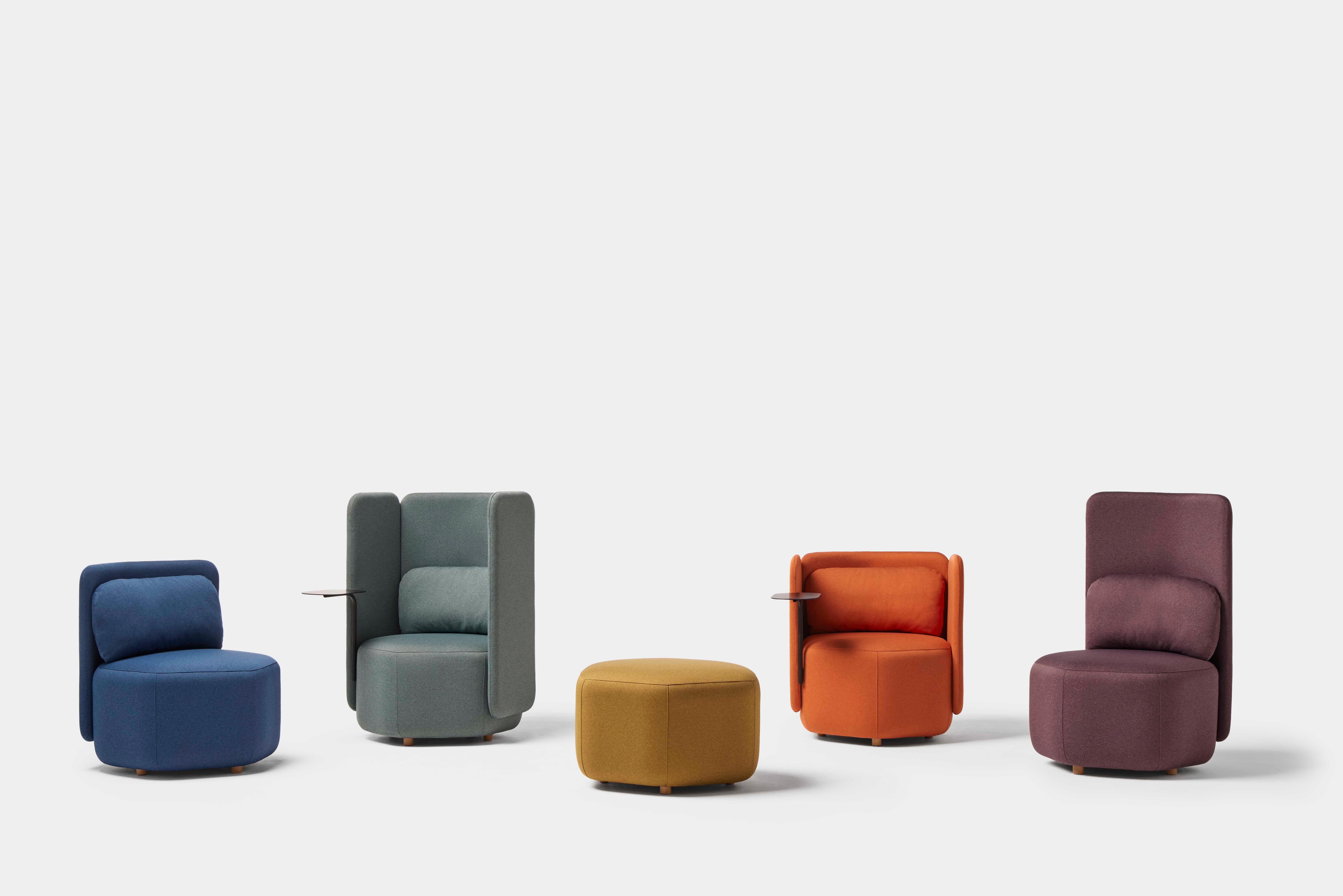 Contemporary Hex Armchair Low Panels with Side Table by Pepe Albargues