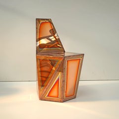 Sedia Hex in rame lucidato a specchio saldato di Julian Mayor