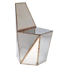 Hex Chair aus geschweißtem spiegelpoliertem und rostfreiem Stahl von Julian Mayor
