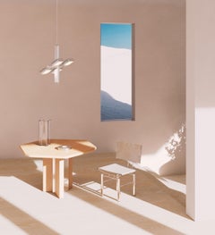 Tavolo Hex Diamond in Oak White e alluminio di Simon Johns