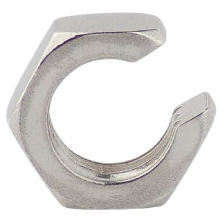 Hex Nut Shaped Orbital Silver Earring For Sale at 1stDibs
