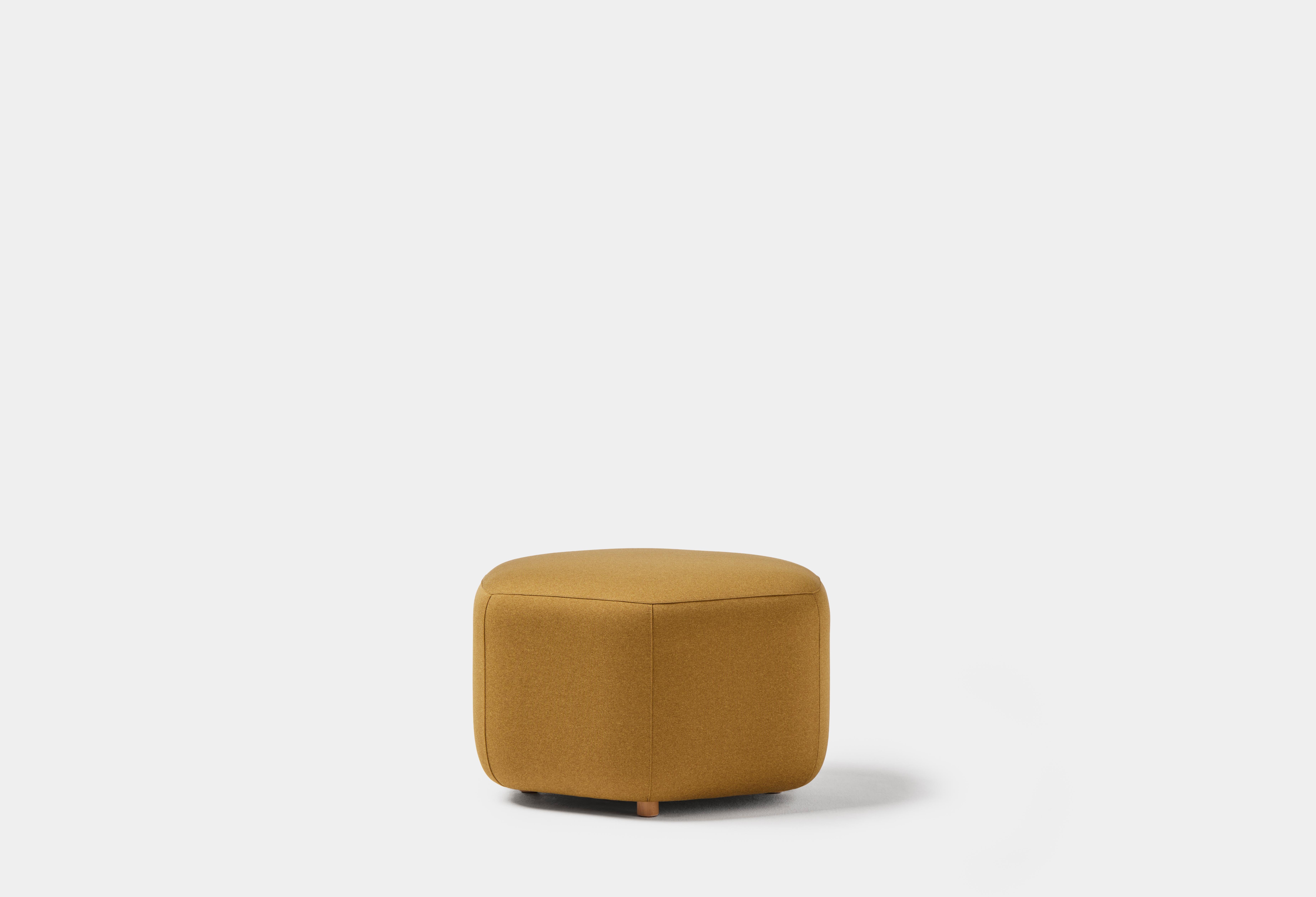 HEX ottoman by Pepe Albargues
Dimensions: W 67 x D 70 x H 44 x Seat 44
Materials: Pine wood and tablex seat structure. Backrest with metal frame, plywood and tablex board. Foam CMHR (high resilience and flame retardant) for all our cushion filling
