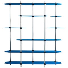 Hex Shelving in Metallic Blue Glaze by Birnam Wood Studio