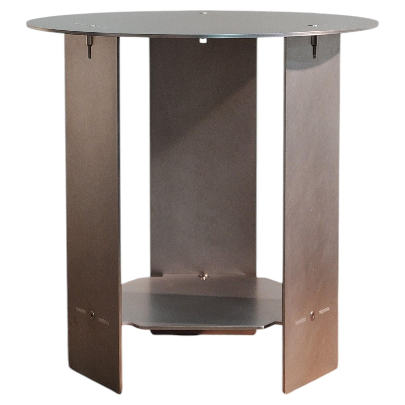 Table d'appoint Hex en acier inoxydable et aluminium par Estudio Material
