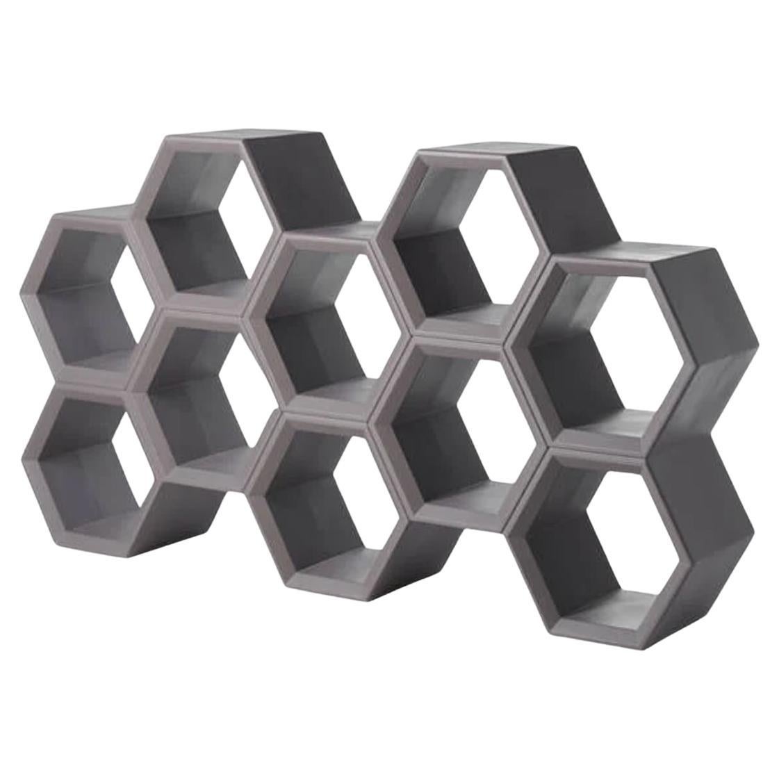 Hexa Argil Grey Bookcase by Taeke Halma