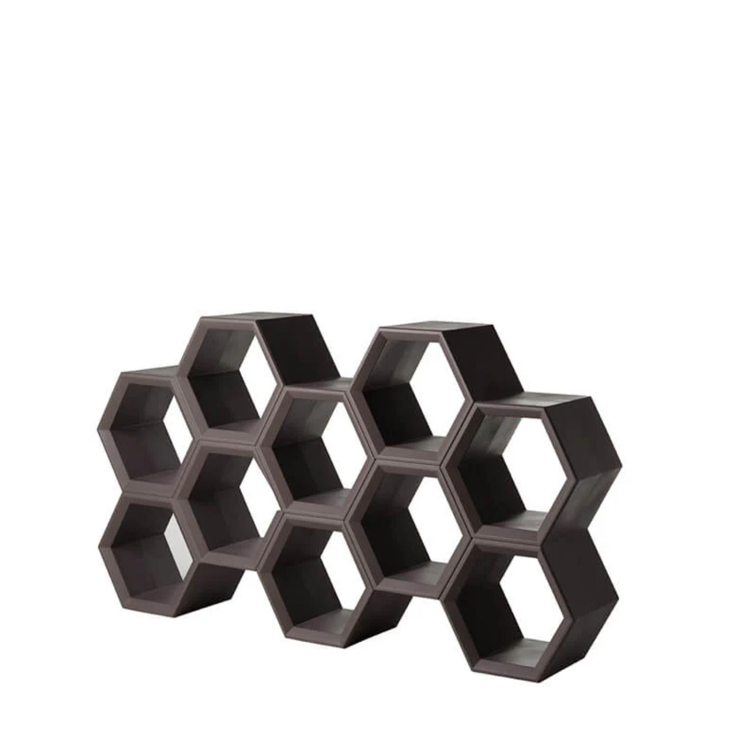 Post-Modern Hexa Milky White Bookcase by Taeke Halma For Sale