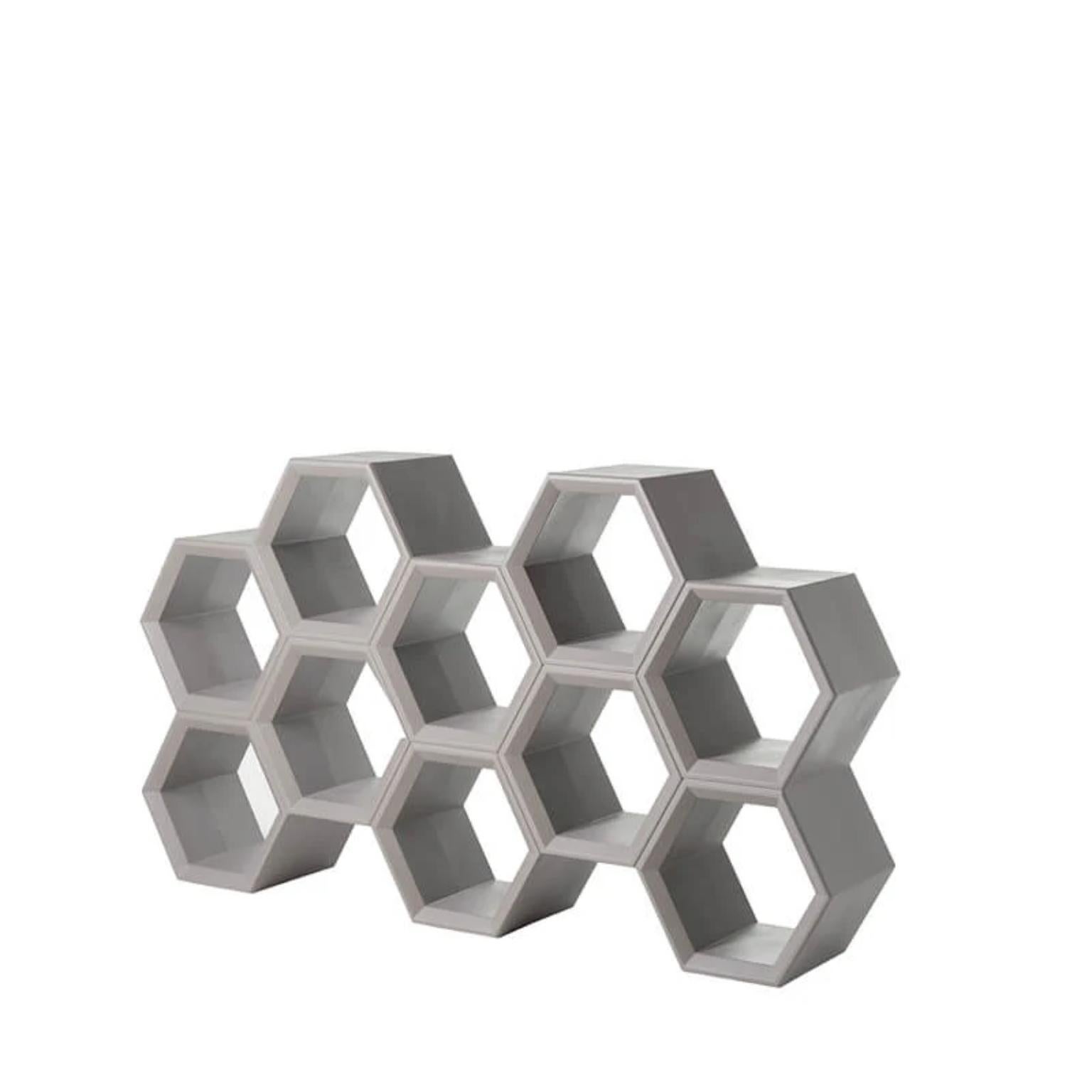 Italian Hexa Milky White Bookcase by Taeke Halma For Sale