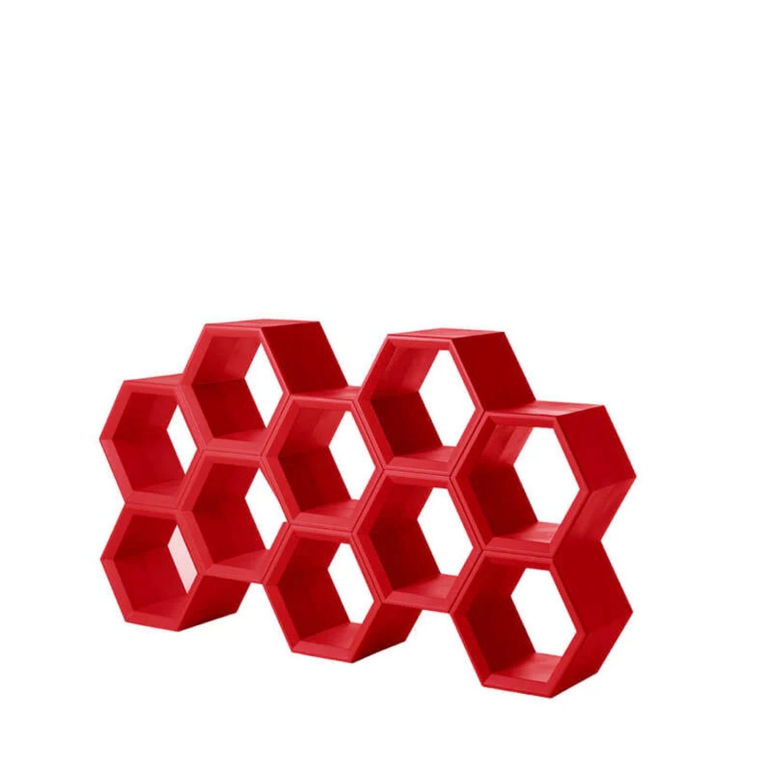 Hexa Milky White Bookcase by Taeke Halma In New Condition For Sale In Geneve, CH