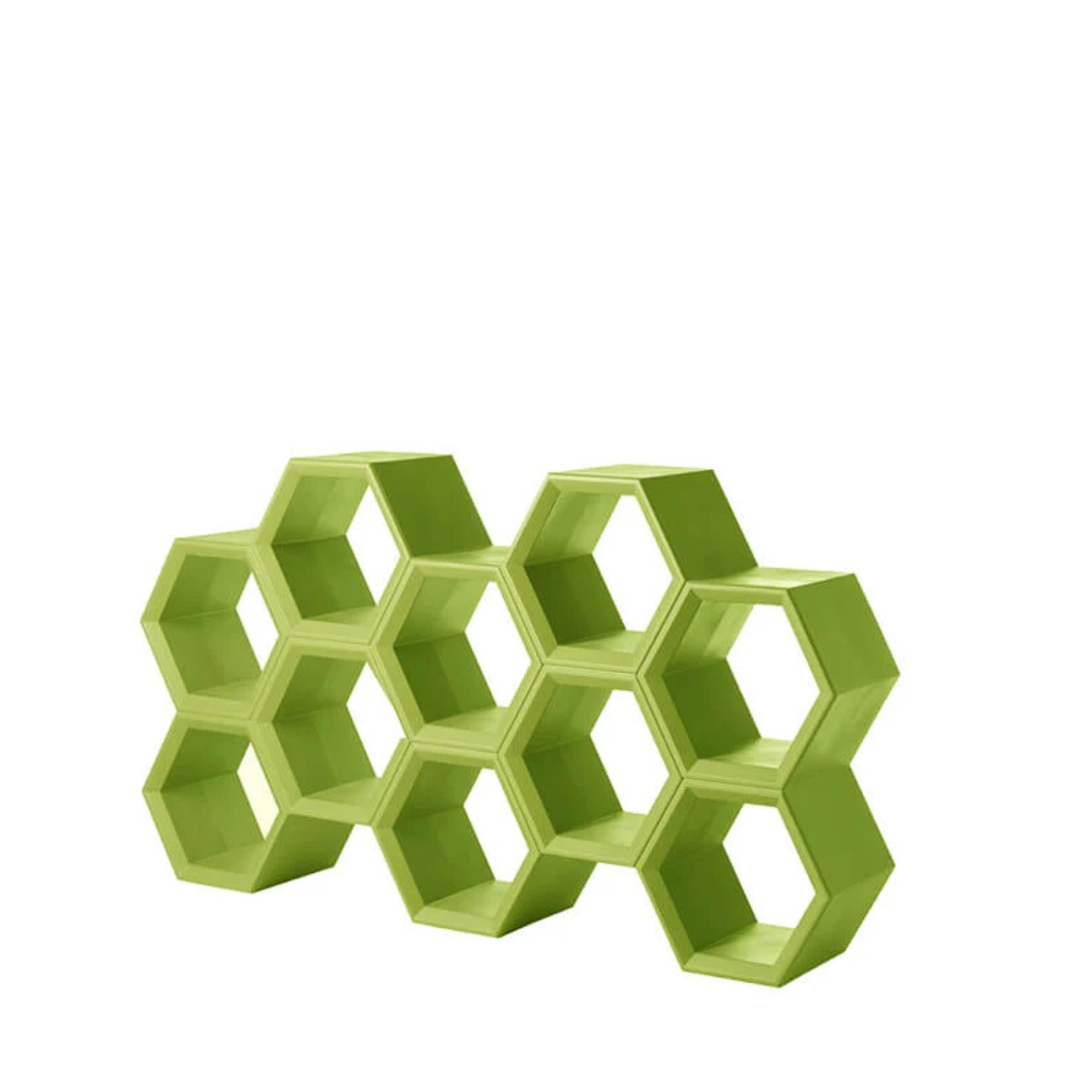 Hexa Milky White Bookcase by Taeke Halma For Sale 1