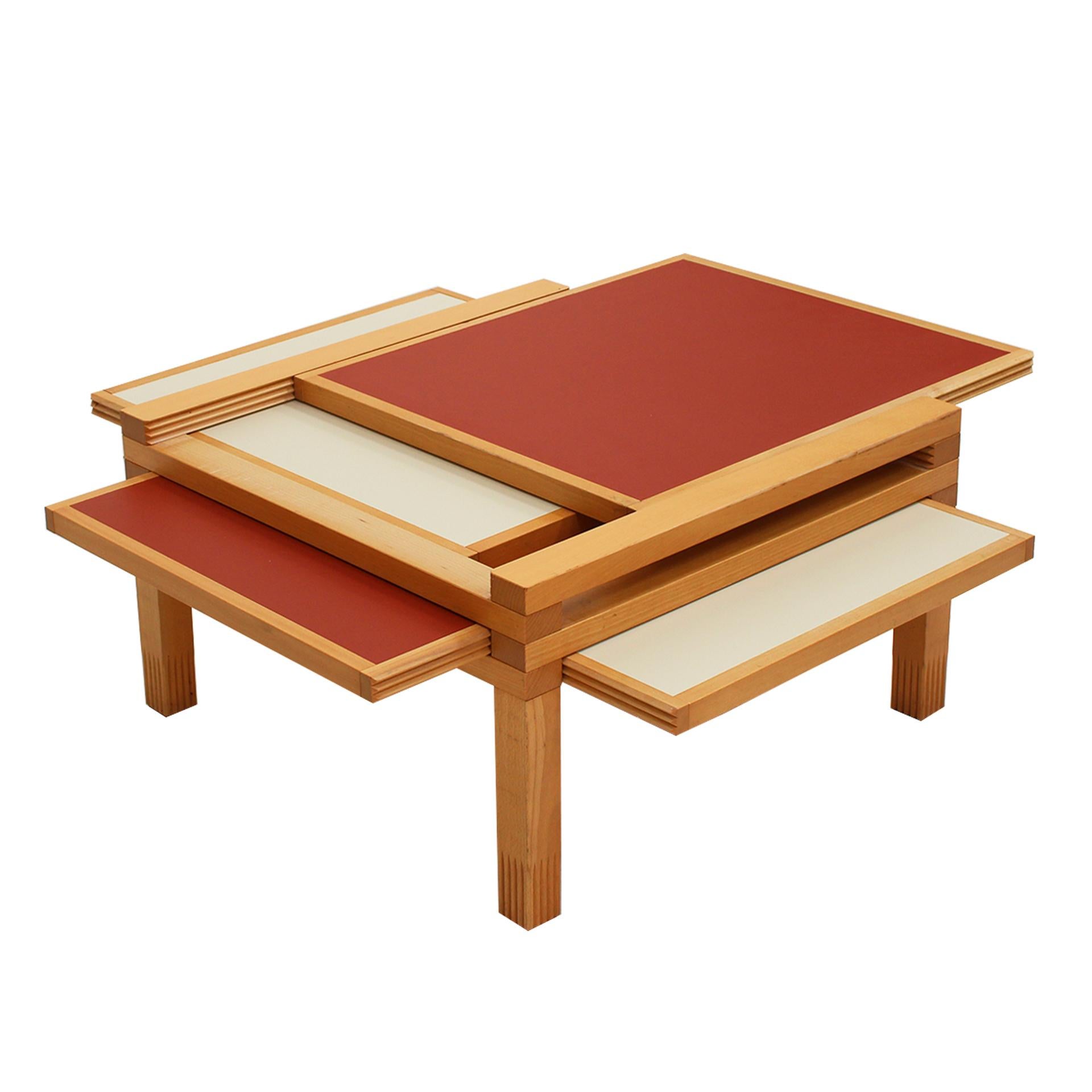 Mid-Century Modern Hexa Model Table Designed by Bernard Vuarnesson, Edited by Bellato 80s. For Sale