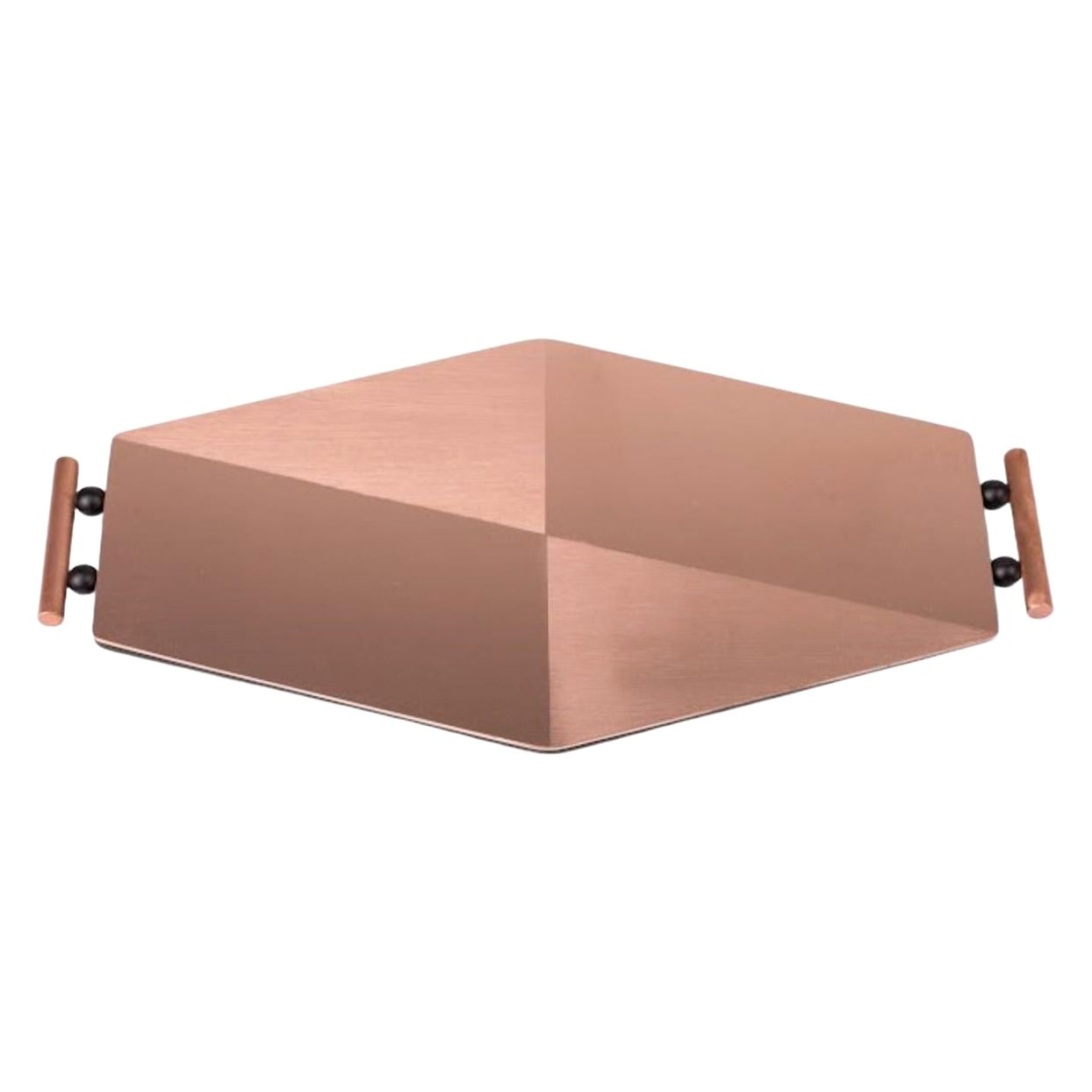 Hexagon Brushed and Polished Copper ''Satin'' Tray by Mingardo