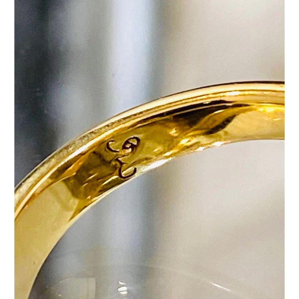 Sechseck-Diamant & 18K Gold Offen gestalteter Ring im Angebot 2