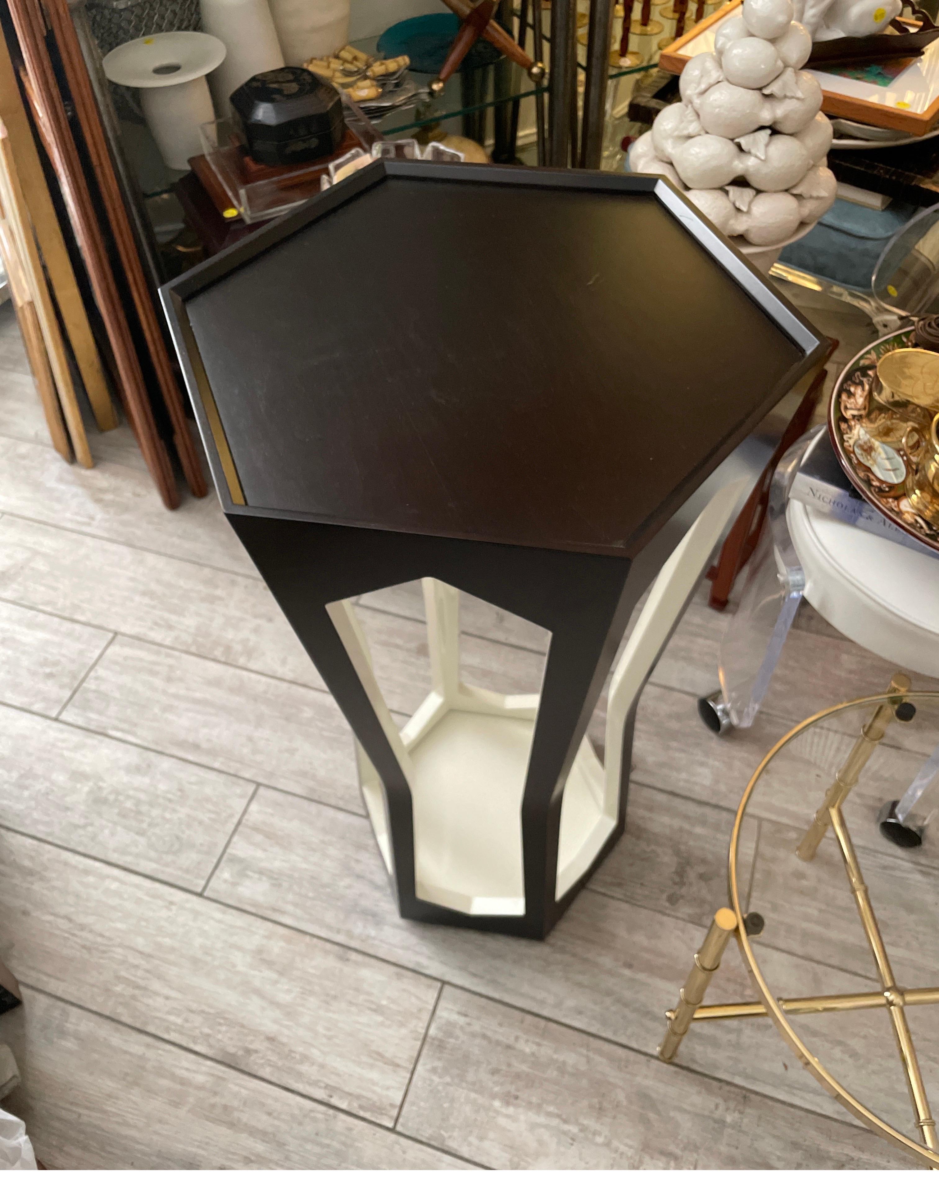 20th Century Hexagon Modernist Pedestal by Donghia For Sale