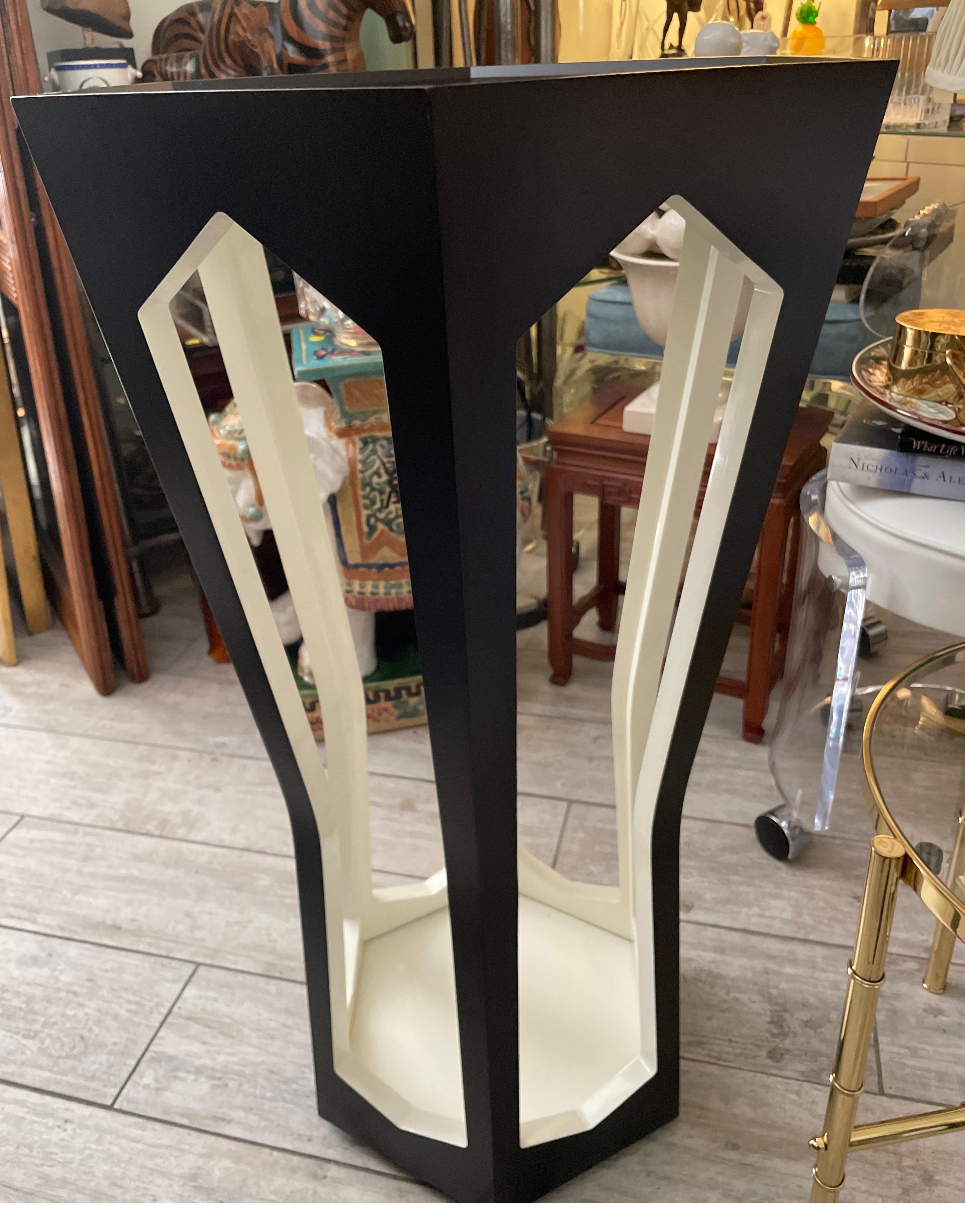 Hexagon Modernist Pedestal by Donghia For Sale 1