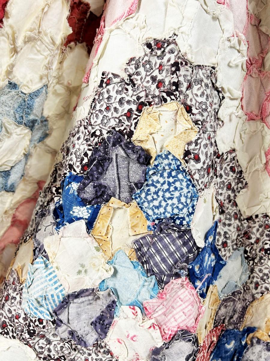 Patchwork esagonale in cotone stampato - USA CIRCA 1860 in vendita 10