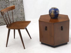 Hexagon Shape Drop Pulls Cabinet End Table