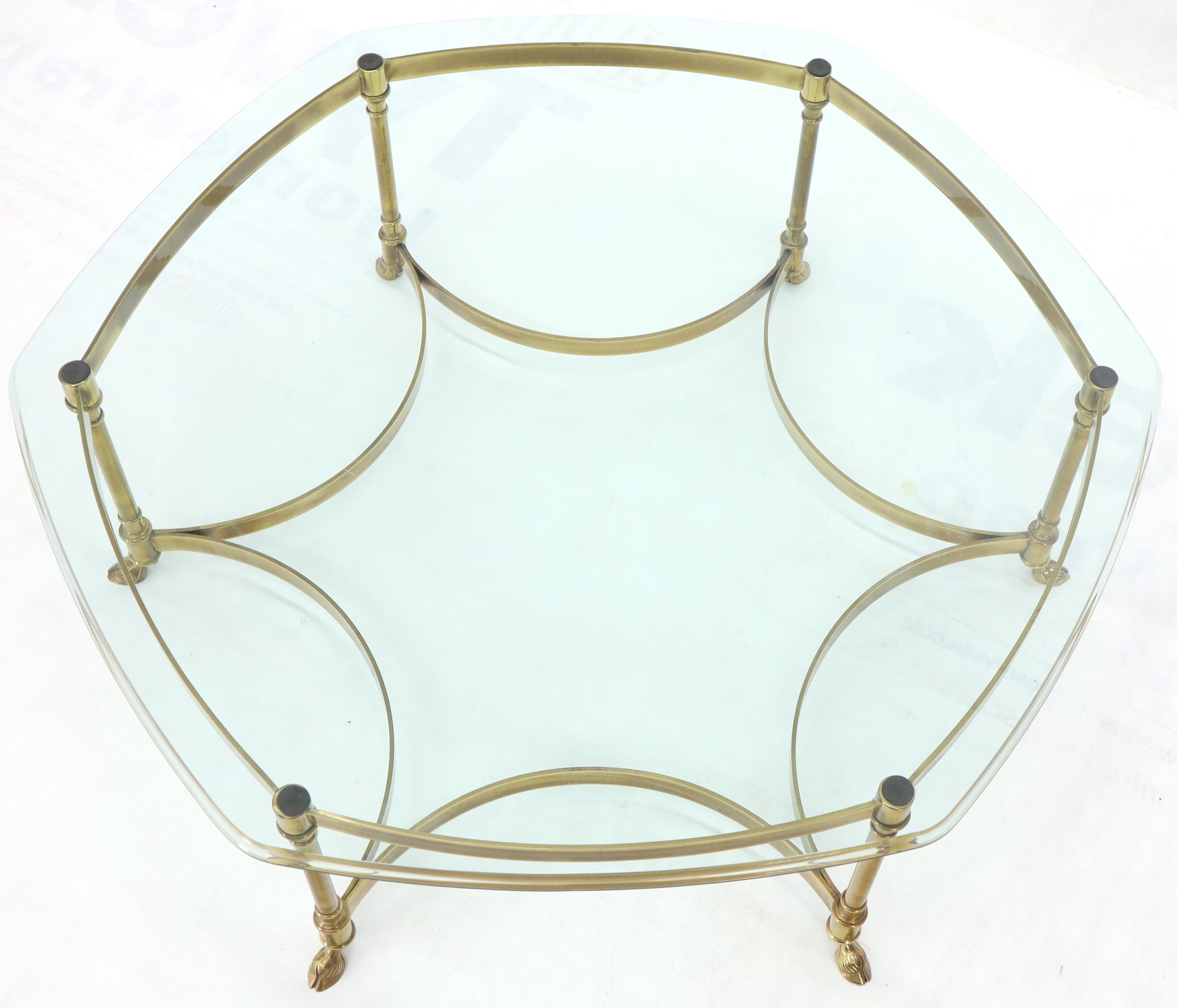 hexagon glass coffee table