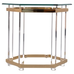 Mesa auxiliar hexagonal Hollywood Regency Años 70 Francia