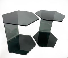 Hexagon Side Tables Designed by M. Manzoni & R. Tapinassi  for Steiner Paris